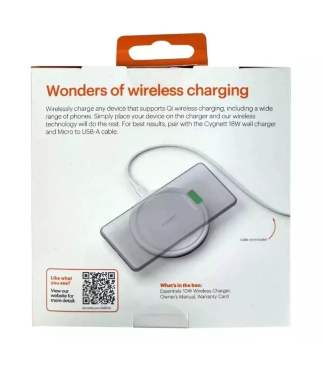 Wireless Charger, Cygnett, 10W, Charger, Wireless